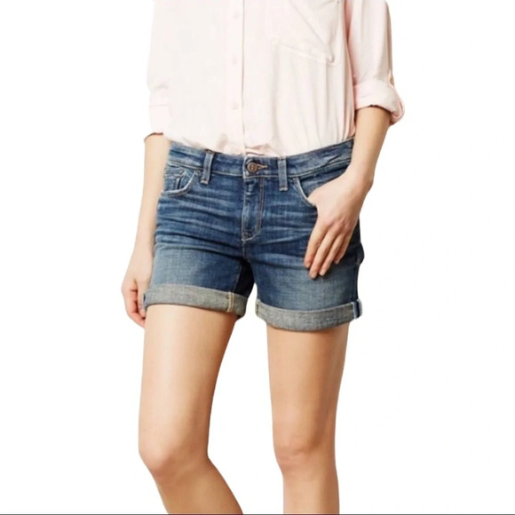 Anthropologie Pants - Anthropologie Pilcro & the Letterpress Stet Denim Shorts Size 28 Blue